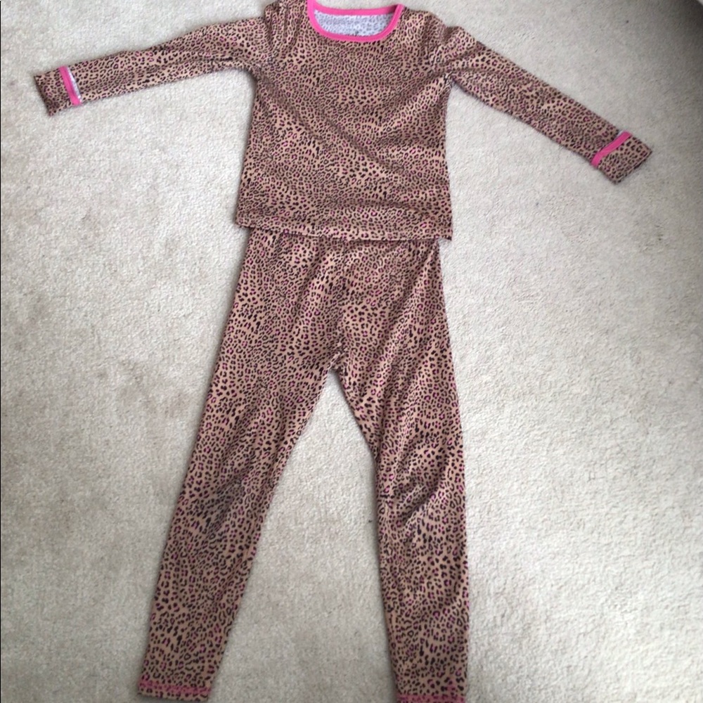 Cheetah Print Girls Thermals